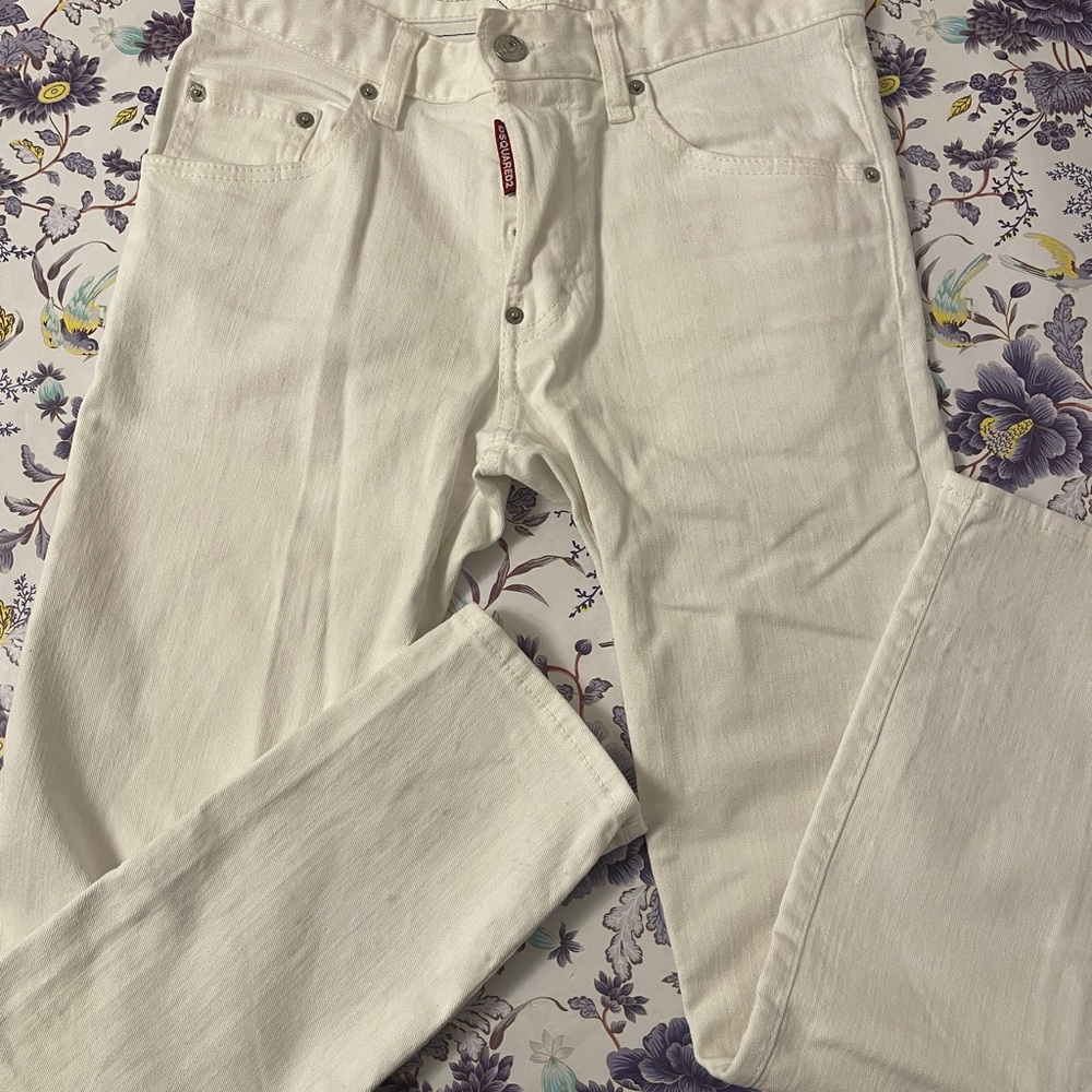 DSQUARED2 White Jeans Authentic 42
